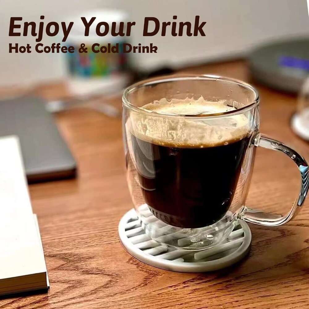Silicone Coasters for Drinks Set of 6 with Holder - Waterproof Non-Slip Reusable - Picture 8 of 8